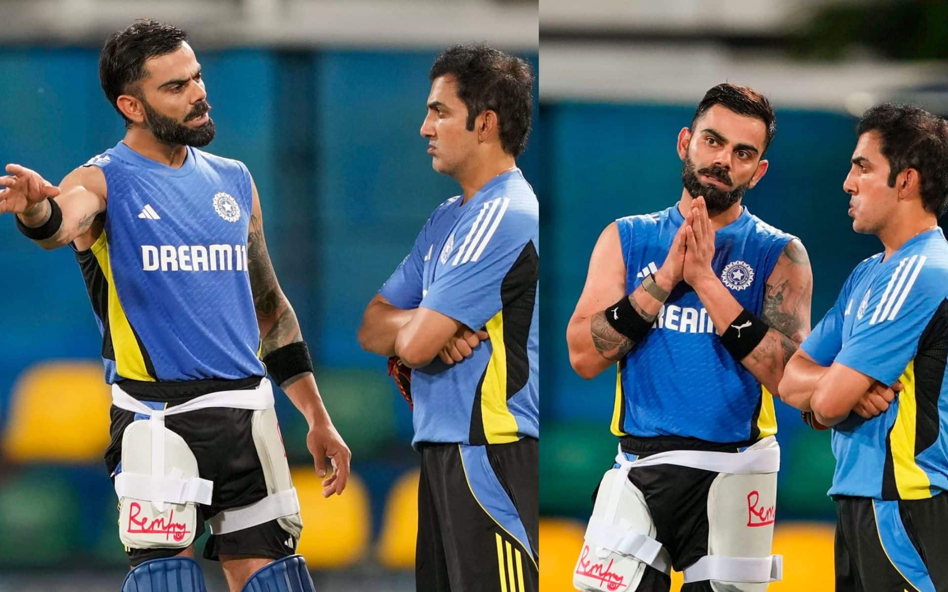 Virat Kohli And Gambhir Spotted In An Intense Chat As Head Coach Meets Rohit And Co